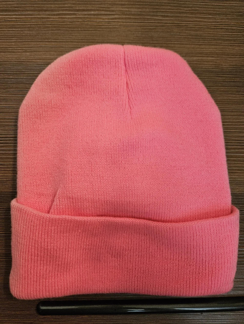 Women's Pink Knit Beanie Hat - Soft Winter Cap
